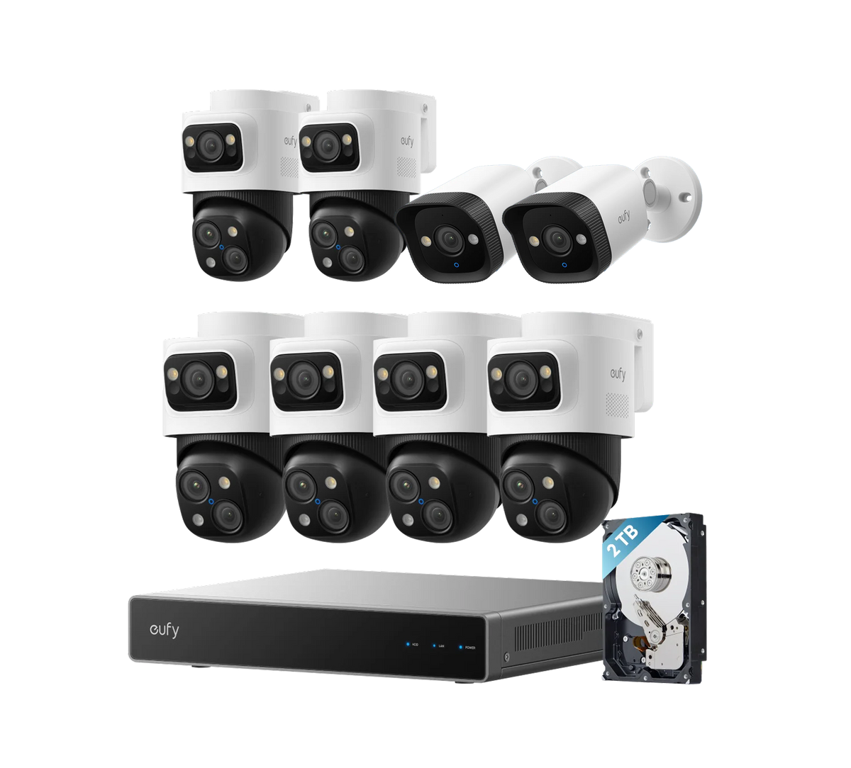 eufy PoE NVR 8-cam kit (S4 Max + 2*Bullet-PTZ Cam S4 + 2*PoE Bullet E40)
