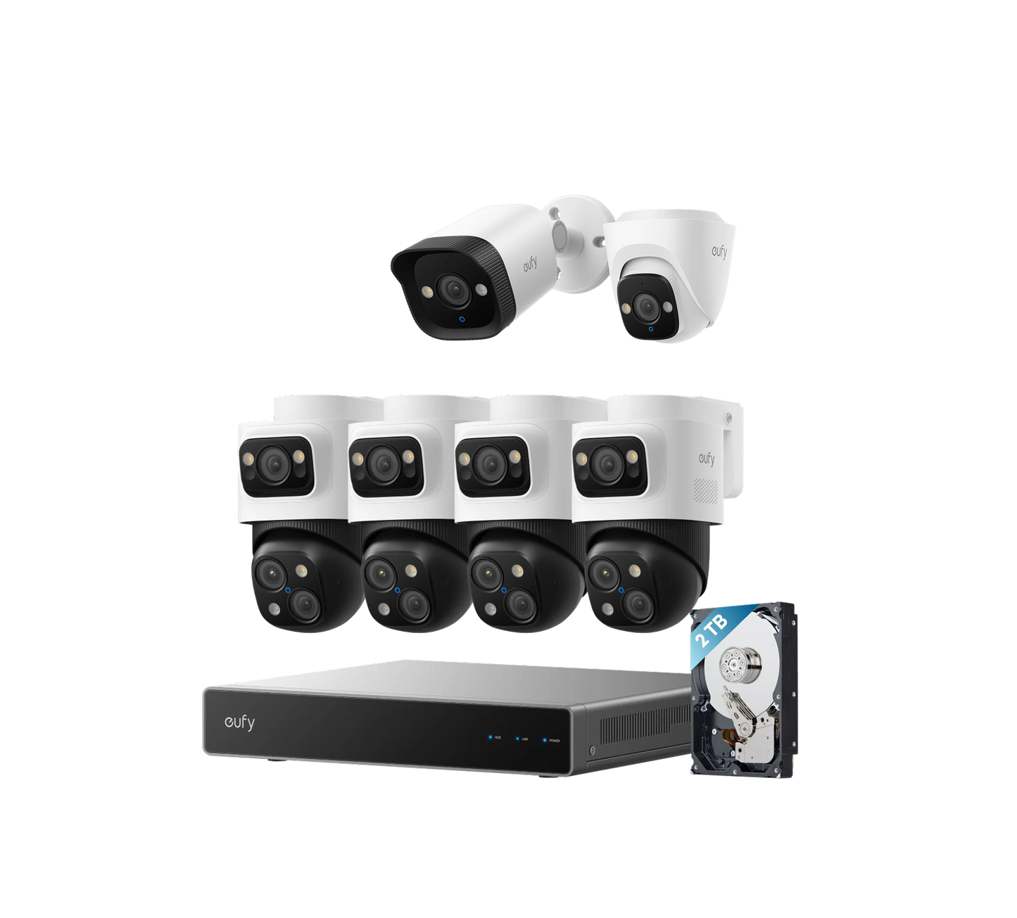 eufy PoE NVR 6-cam kit (S4 Max + 1*PoE Bullet E40 + 1*Turret Camera E41)