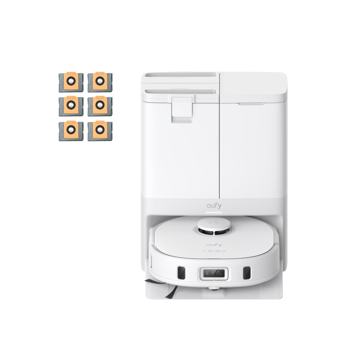 eufy X10 Pro Omni (wit) + Stofzakken (6 stuks)