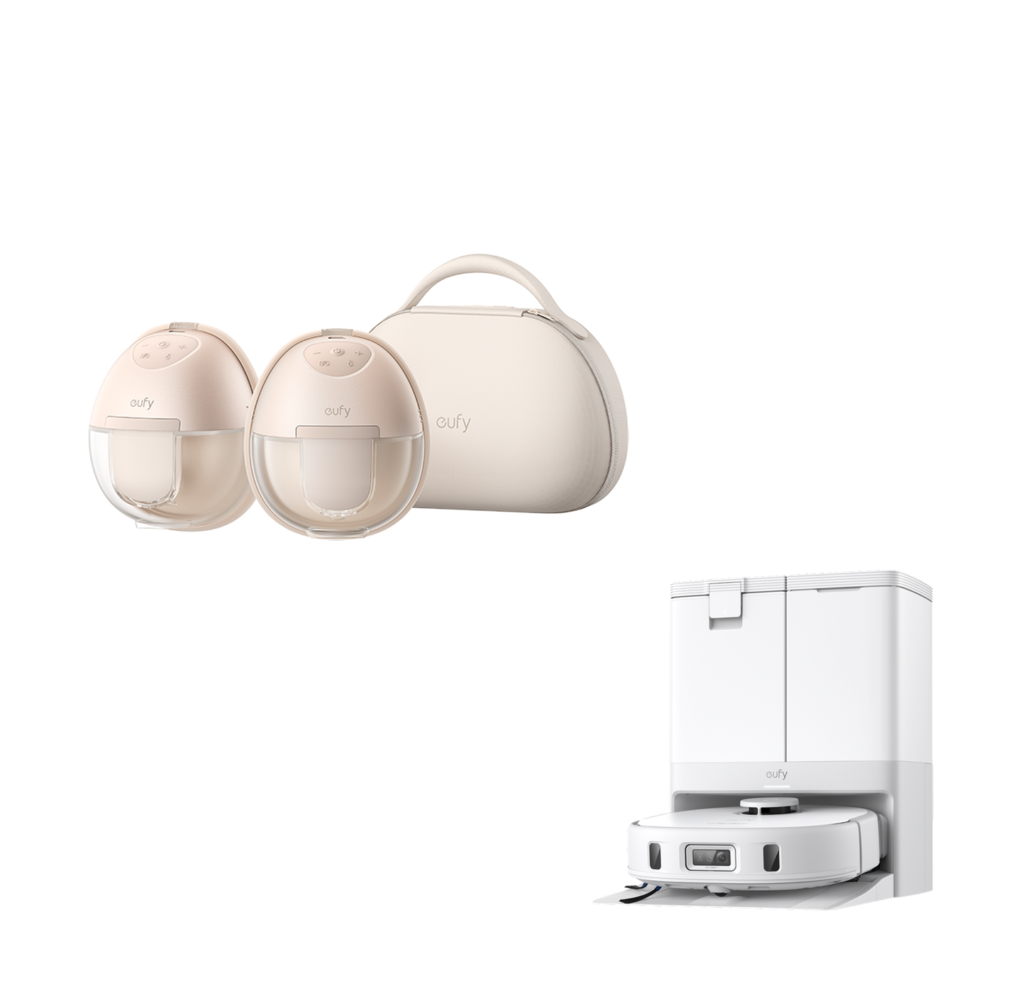 eufy X10 Pro Omni (wit) + Wearable Breast Pump S1 Pro
