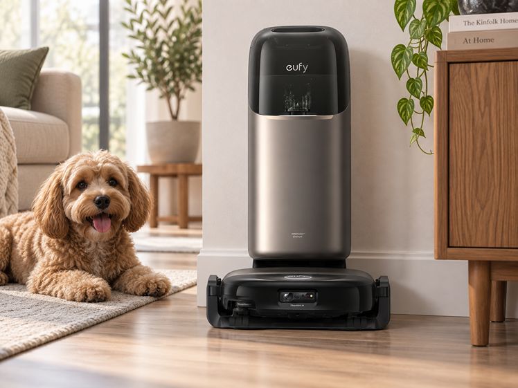 Hond in gezellige woonkamer