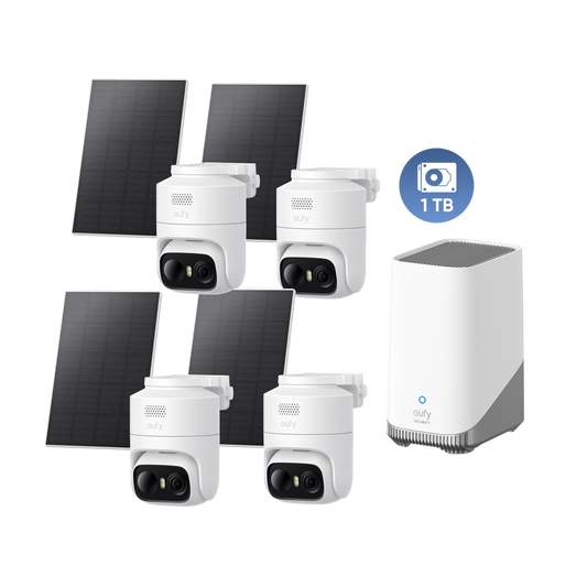 eufyCam C37 4-Cam Kit met HomeBase 3 met 1 TB Harde Schijf