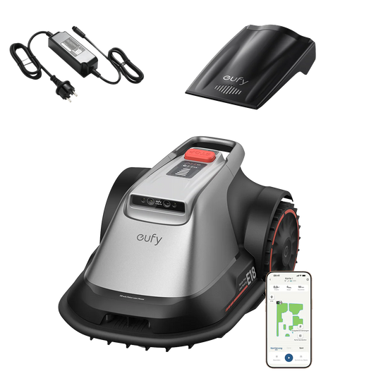 eufy Robotgrasmaaier E18 met eufy netadapter voor robotmaaier