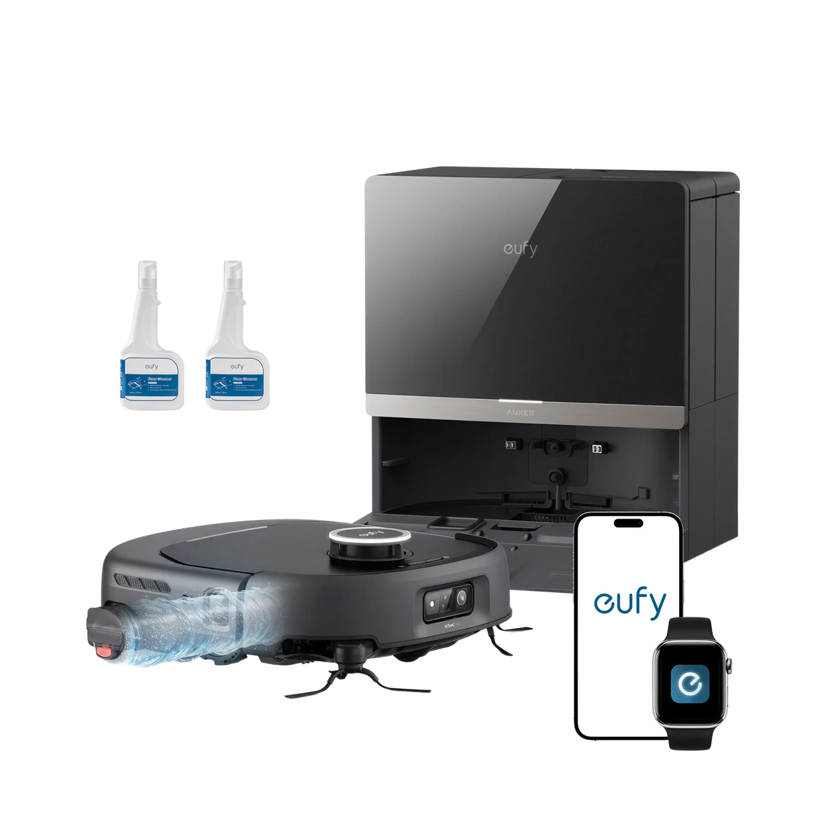 Anker eufy Omni E35 Robot Vacuum and Mop + eufy Robovac Floor Cleaning Solution