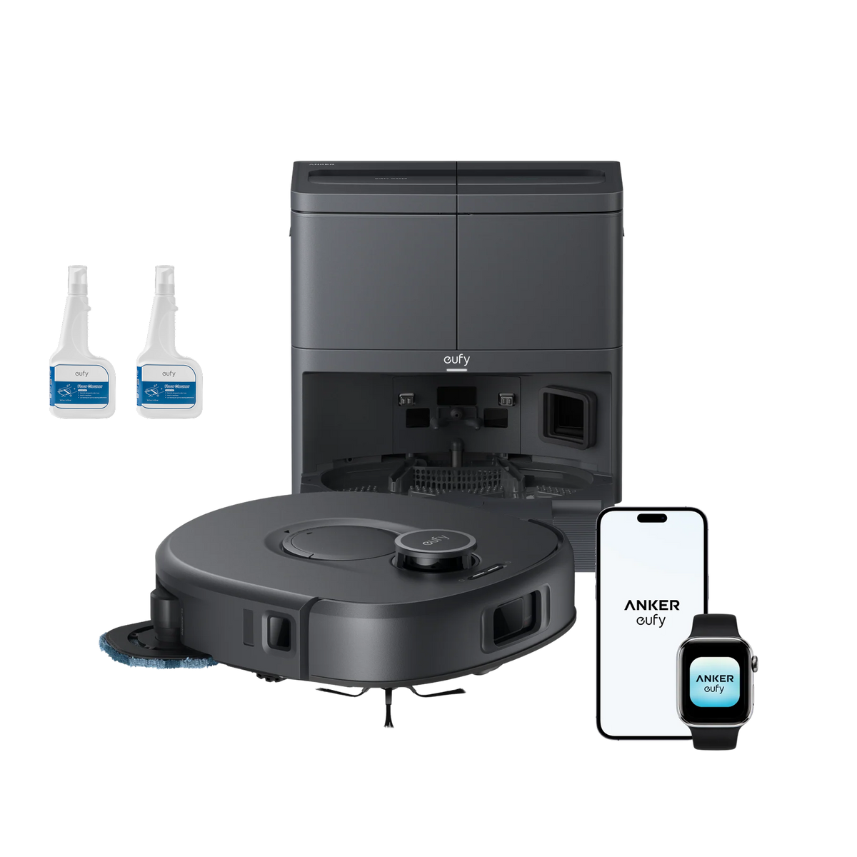 Anker eufy C30 Edge Robot Vacuum and Mop Combo + eufy Robovac Floor Cleaning Solution