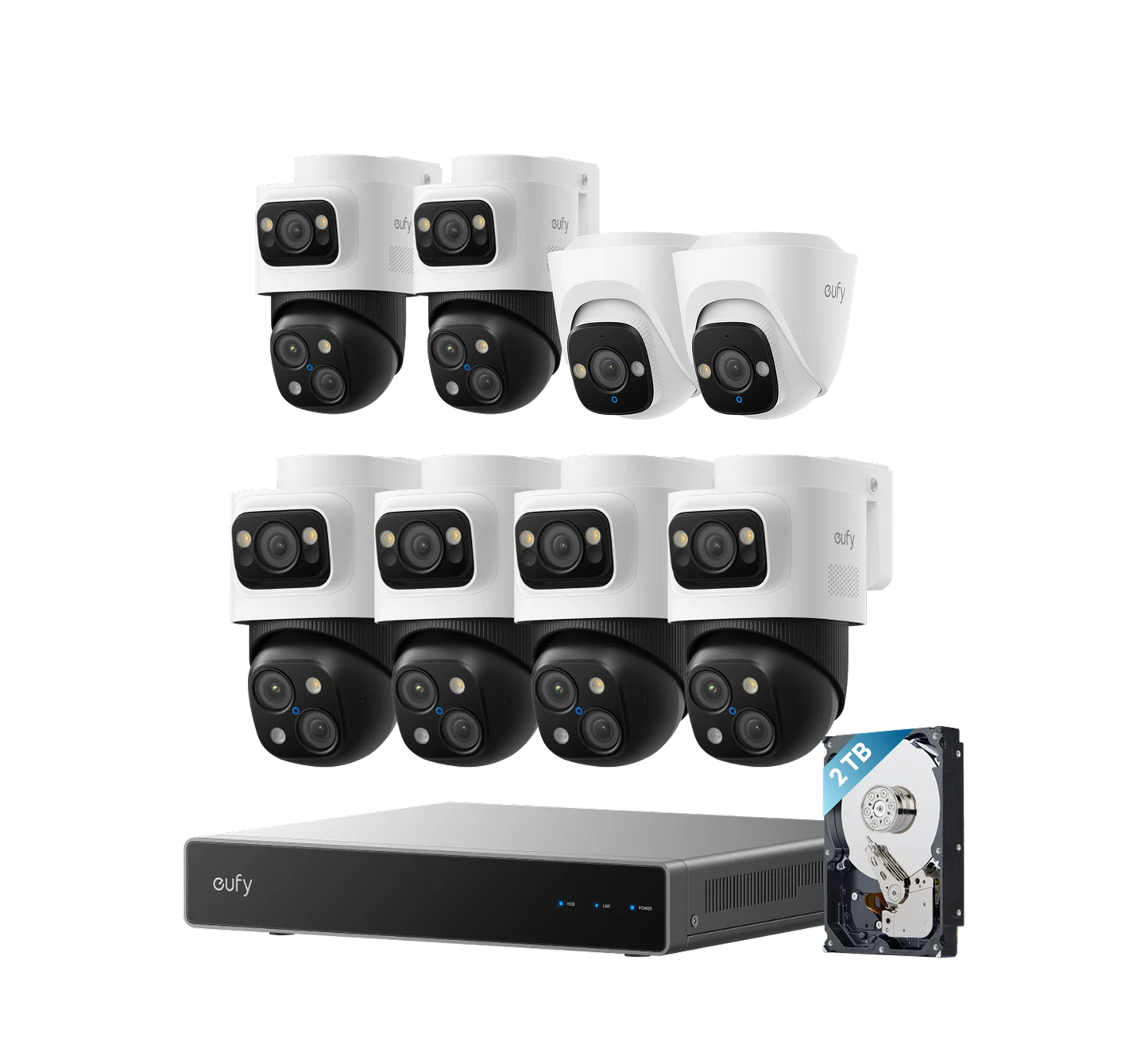 eufy PoE NVR 8-cam kit (S4 Max +  2*Bullet-PTZ Cam S4 + 2*Turret Camera E41)