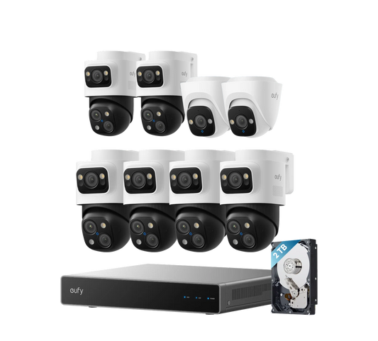 eufy PoE NVR 8-cam kit (S4 Max +  2*Bullet-PTZ Cam S4 + 2*Turret Camera E41)