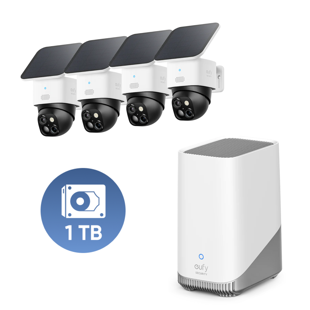 SoloCam S340 4-Set Bundle + HomeBase S380 + 1TB Harde Schijf