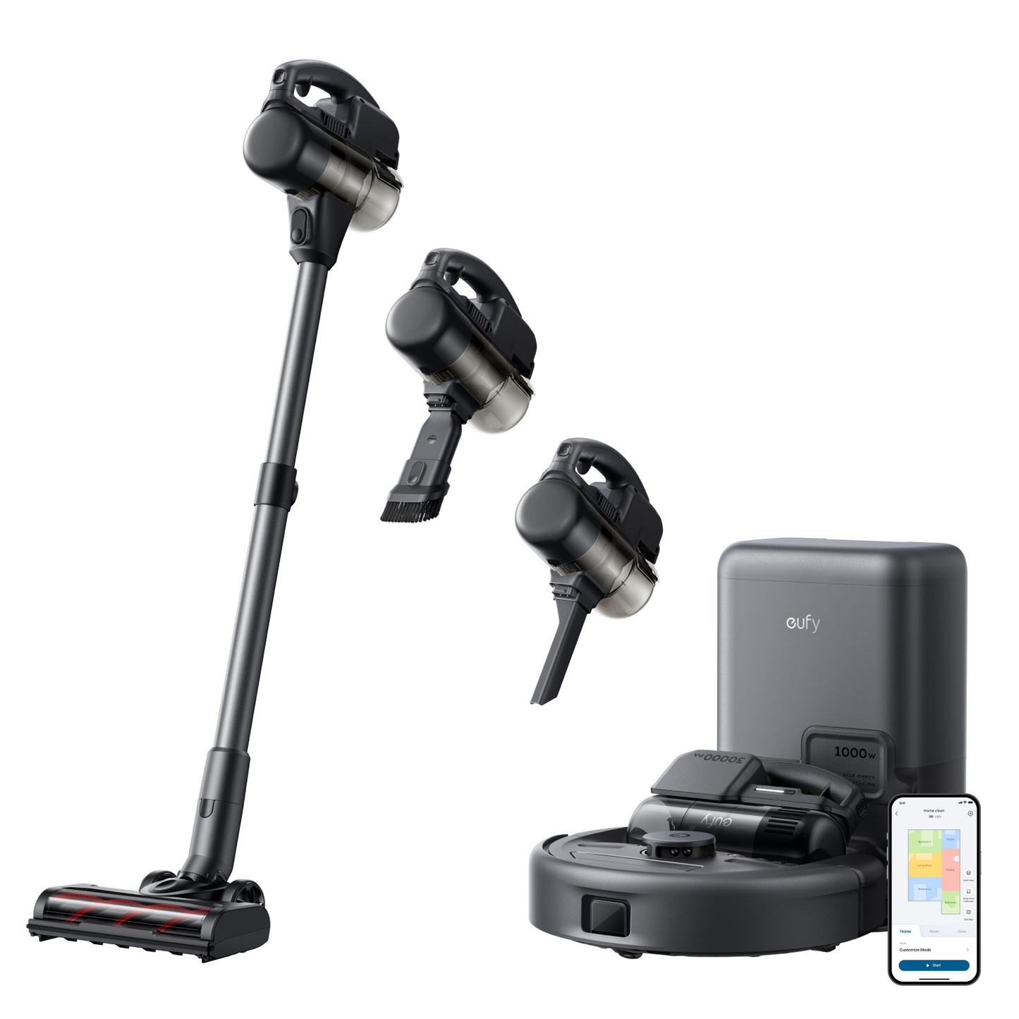 eufy Robotstofzuiger 3-in-1 E20 + Wandbeugel