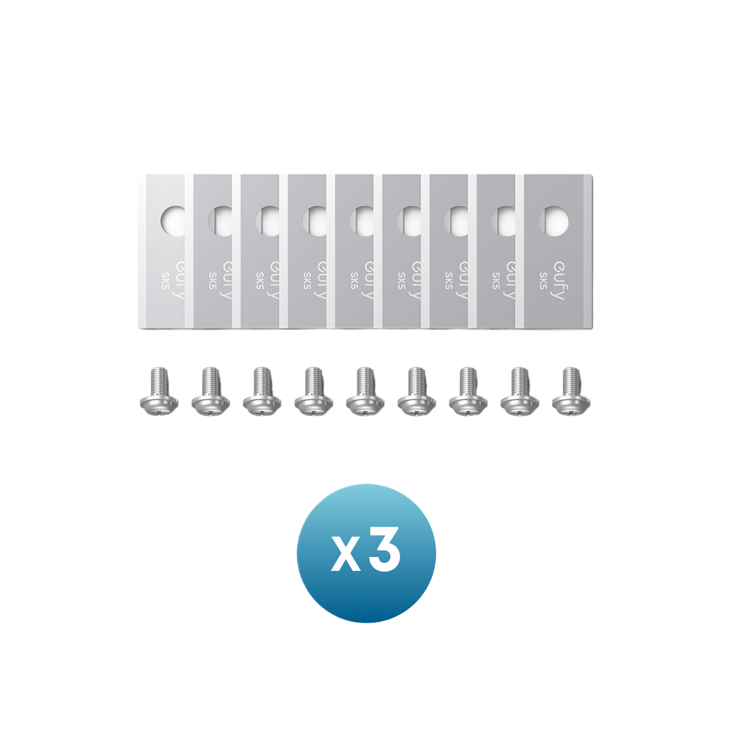 eufy Reservemesjes, 27 Mesjes + Schroeven, Voor Robotmaaiers C15/E15/E18