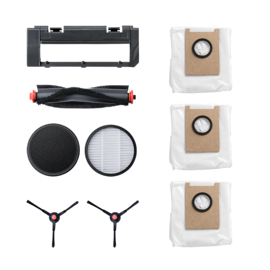 Accessoireset (6 maanden): Inclusief rolborstel & beschermkap, 2x high performance filters, 2x zijborstels, 3x stofzakken - Compatibel met eufy Robotstofzuiger 3-in-1 E20