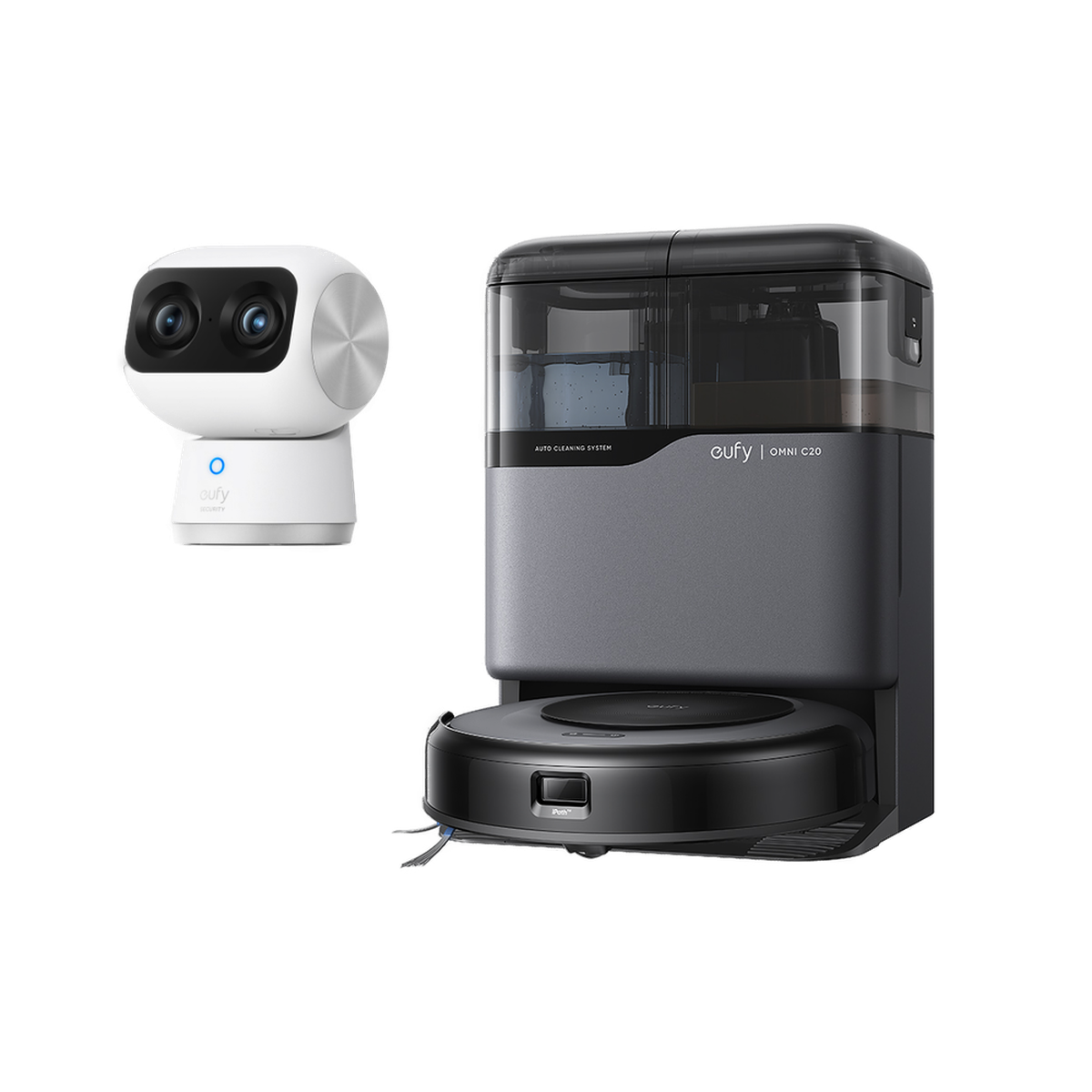eufy Robotstofzuiger Omni C20 + Indoor Cam S350