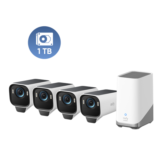 eufyCam S3 Pro 4-Cam Set + 1 TB Harde Schijf