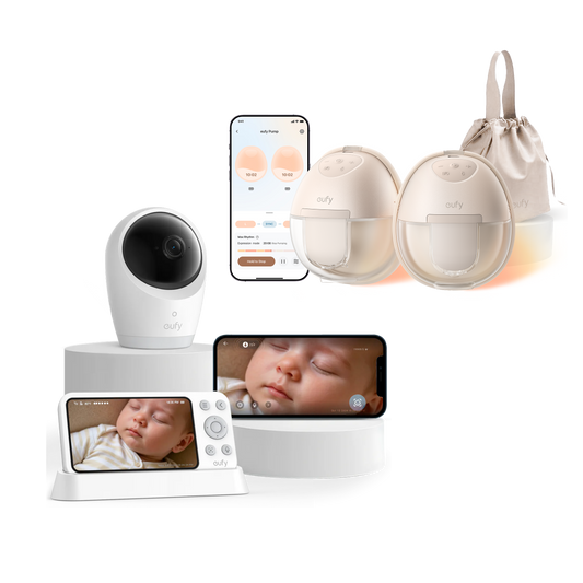 eufy Wearable Breast Pump S1 met eufy Baby Monitor met camera  E21, 4K