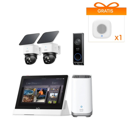 eufy LocalSecure System, 2-Camera + Deurbel Set, HomeBase, Smart Display